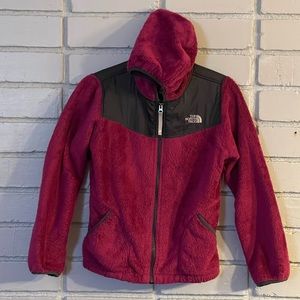 The North Face Girls Large 14-16 Full-Zip Hooded Pink Fleece